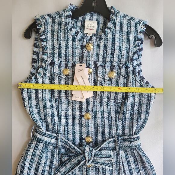 NWT$365 Cinq a Sept Matilda Tweed Reenee Vest Blazer in Navy Multi Sz XS - Picture 10 of 16